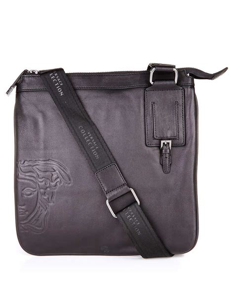 versace collection messenger bag